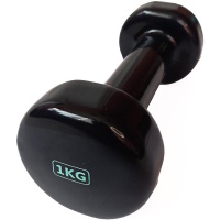 Гантель виниловая 1,0 кг (черная) HKDB115-1.0