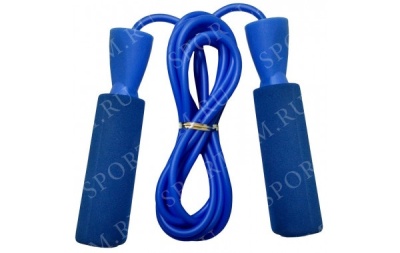 Скакалка с подшипником (цвет-Синий, ручки неопреновые, шнур ПВХ) B23650-1