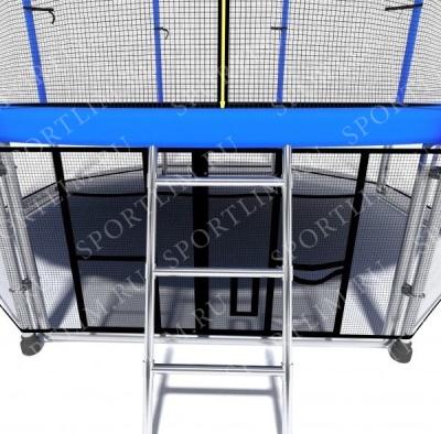 Батут с баскетбольным кольцом I-JUMP BASKET 16ft синий