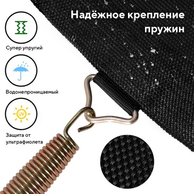 Батут с защитной сеткой "PERFETTO SPORT PREMIUM MOVING 14" диаметр 4,30 м зеленый